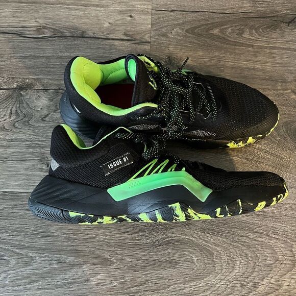 Adidas x Marvel The D.O.N Issue #1 Stealth Spider-Man Shoes Black Green size 11 - Picture 2 of 7